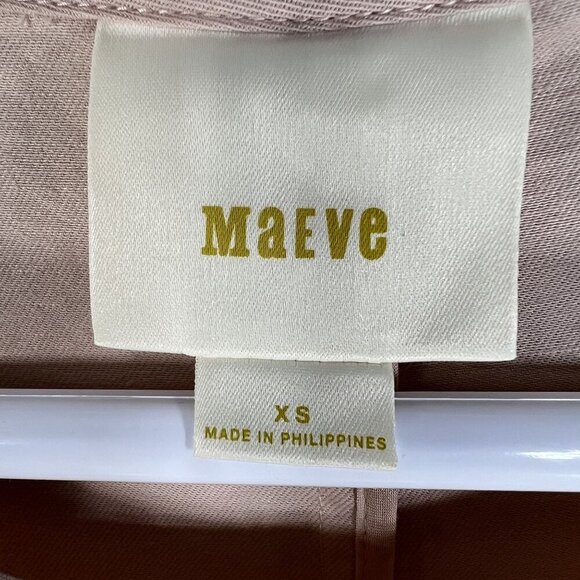 Anthropology Maeve XS Camillia Blush Dropwaist HiLow Dress Linen Blend Lagenlook - Picture 13 of 16